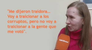 “Me dijeron traidora… Voy a traicionar a los corruptos, pero no voy a traicionar a la gente que me votó”. La concejal Lucrecia Iracet anunció su salida del bloque de Cambiemos para conformar un bloque unipersonal bajo el nombre Frente Cívico y Social.